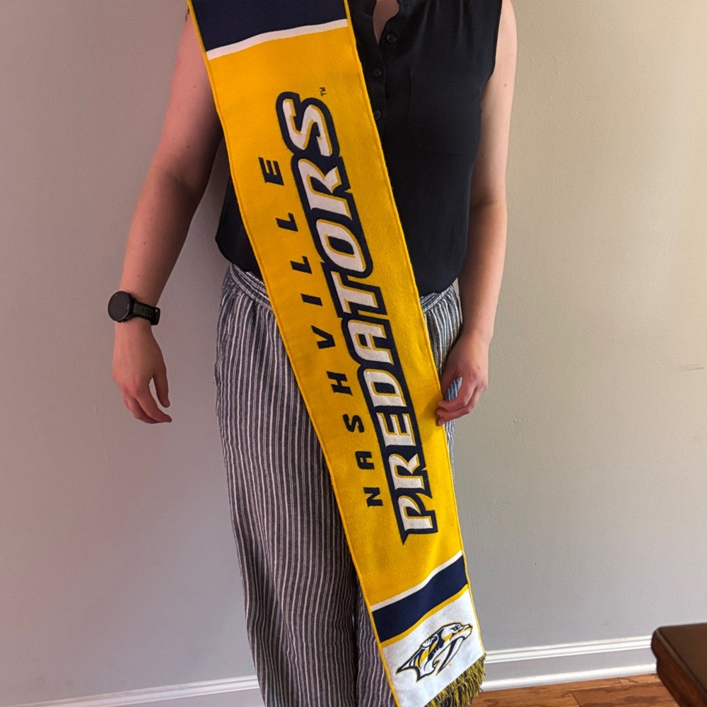 Nashville Predators Yellow Fan Scarf